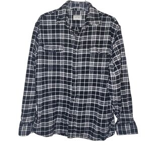 Jachs Black & Gray Button Down Flannel Size XL